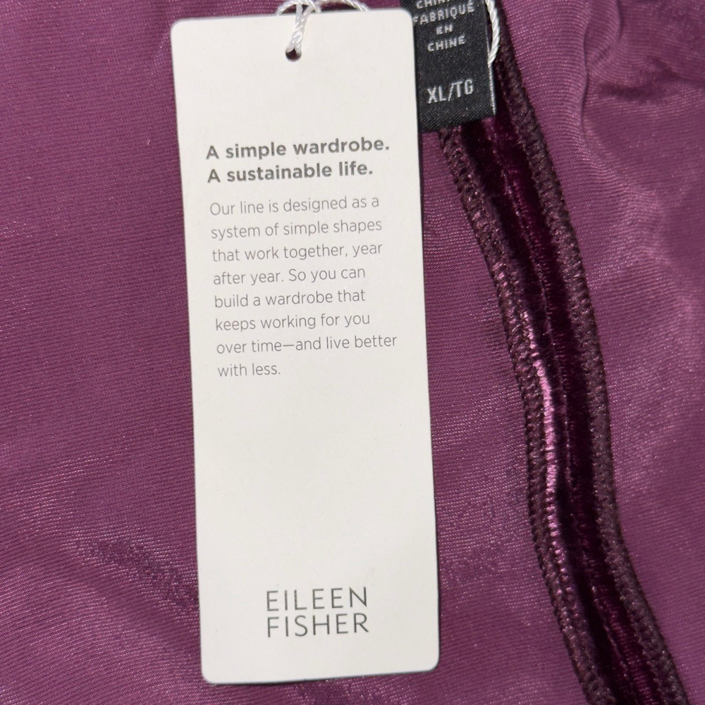 Eileen Fisher Purple Long Sleeve Top - Picture 4 of 6